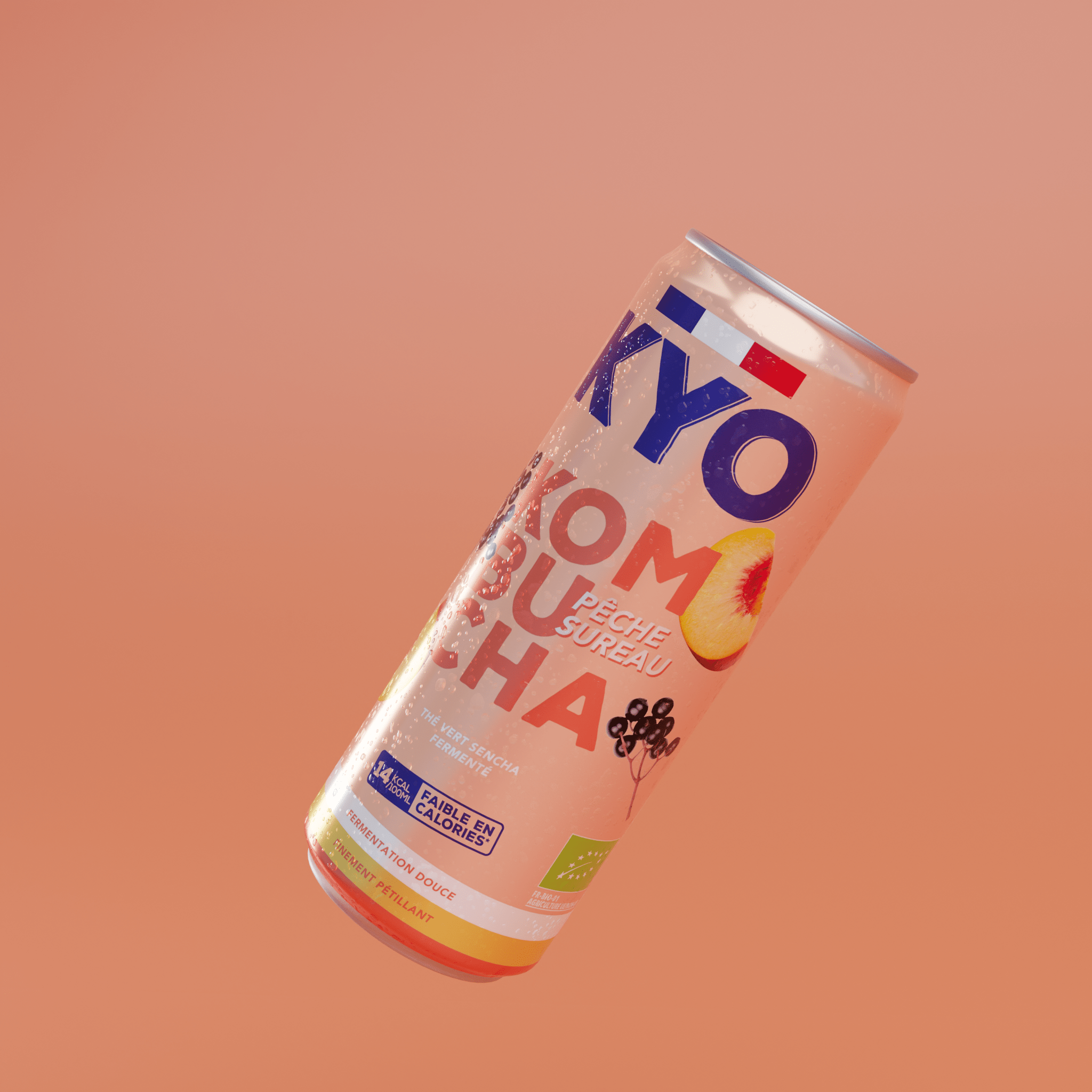 KYO KOMBUCHA - Kyo Kombucha Pêche Sureau (8 x 33cl)